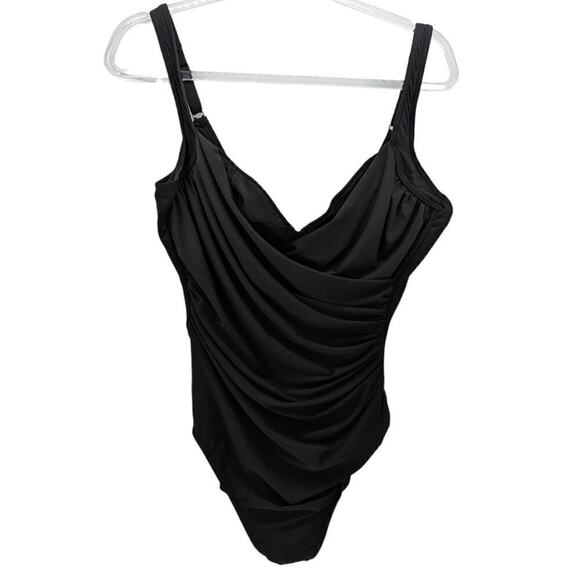 Miraclesuit Talbots 16 One Piece Swim Black NWT Underwire - Picture 1 of 8